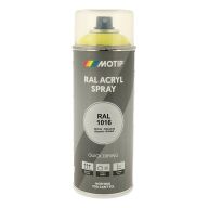 Spraymaling RAL 1016 Høj Glans Svovlgul Motip 07003 400ML
