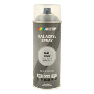 Spraymaling RAL 7042 Høj Glans TrafikGrå Motip 07028 400ML