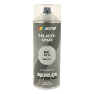 Spraymaling RAL 7035 Høj Glans Lysgrå Motip 07034 400ML