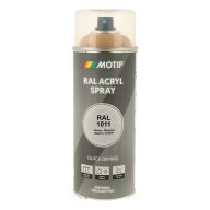 Spraymaling RAL 1011 Høj Glans BrunBeige Motip 07054 400ML