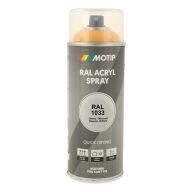 Spraymaling RAL 1033 Høj Glans DahliaGul Motip 07061 400ML