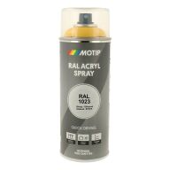 Spraymaling RAL 1023 Høj Glans TrafikGul Motip 07071 400ML