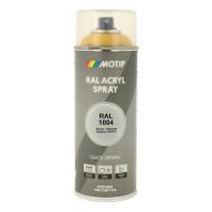 Spraymaling RAL 1004 Høj Glans GuldGul Motip 07072 400ML