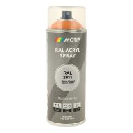 Spraymaling RAL 2011 Høj Glans DybOrange Motip 07080 400ML