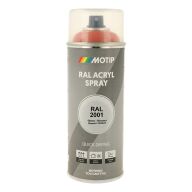 Spraymaling RAL 2001 Høj Glans RødOrange Motip 07081 400ML