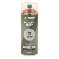 Spraymaling RAL 3027 Høj Glans HindbærRød Motip 07092 400ML