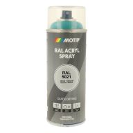 Spraymaling RAL 5021 Høj Glans VandBlå Motip 07137 400ML