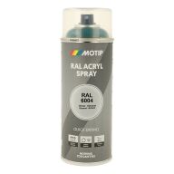 Spraymaling RAL 6004 Høj Glans BlåGrøn Motip 07141 400ML