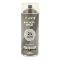 Spraymaling RAL 8028 Høj Glans JordBrun Motip 07157 400ML