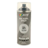 Spraymaling RAL 9011 Høj Glans Graphite Sort Motip 07158 400