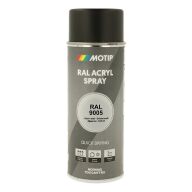 Spraymaling RAL 9005 Satin Mat DybSort Motip 07164 400ML