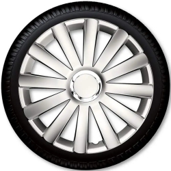 17" Spyder Pro Silver Hjulkapselsæt