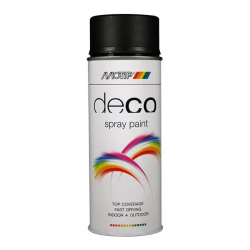 Motip Deco RAL 9005 Dyb Sort Mat 400ml.