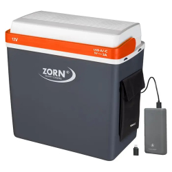 ZORN 21L Elektrisk Køleboks 12V - USB A+C