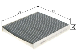 R2543 Pollenfilter aktivkulfilter Kabineluftfilter Bosch