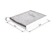 R2598 Pollenfilter aktivkulfilter Kabineluftfilter Bosch