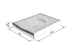 R2598 Pollenfilter aktivkulfilter Kabineluftfilter Bosch