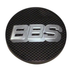 BBS Centerkapsel ø 64,5mm. sølv/carbon