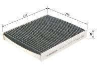 R2413 Pollenfilter aktivkulfilter Kabineluftfilter Bosch
