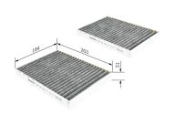 R2438 Pollenfilter aktivkulfilter Kabineluftfilter Bosch