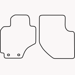 Bundmåtter foran af stof til Toyota Rav4 2000-2003