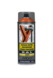 Spraymaling RAL 2000 Høj Glans GulOrange Motip 07078 400ML