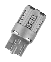 Osram LED 12 V W21 5W T20 DC Rød 2 stk