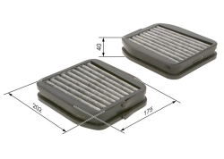 R2512 Pollenfilter aktivkulfilter Kabineluftfilter Bosch