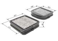 R2533 Pollenfilter aktivkulfilter Kabineluftfilter Bosch