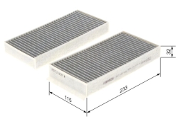 R5538 Pollenfilter aktivkulfilter Kabineluftfilter Bosch