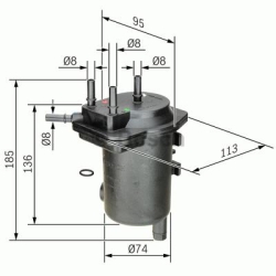 N7008 Brændstoffilter Bosch