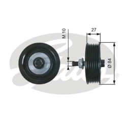 GATES Medløberhjul multi-V-rem T36602