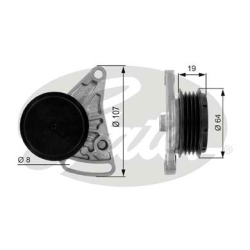 GATES Strammehjul kilerem T38068