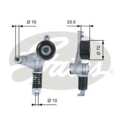 GATES Strammehjul kilerem T38453