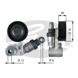 GATES Strammehjul kilerem T39104