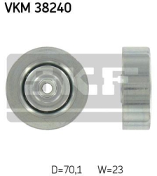 SKF Medløberhjul multi-V-rem VKM38240