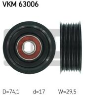 SKF Medløberhjul multi-V-rem VKM63006
