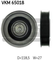 SKF Medløberhjul multi-V-rem VKM65018