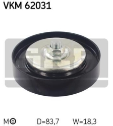 SKF Strammehjul kilerem VKM62031