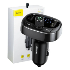 Baseus Bluetooth FM Transmitter m. biloplader - Sort