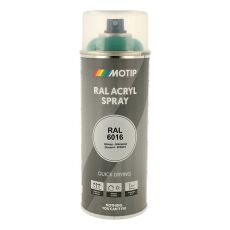 Spraymaling RAL 6016 Høj Glans TurkisGrøn Motip 07013 400ML