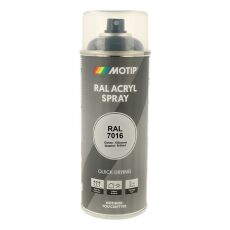 Spraymaling RAL 7016 Høj Glans AntracitGrå Motip 07020 400ML
