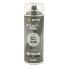 Spraymaling RAL 7043 Høj Glans TrafikGrå Motip 07027 400ML