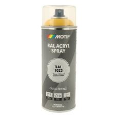 Spraymaling RAL 1023 Høj Glans TrafikGul Motip 07071 400ML