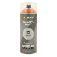 Spraymaling RAL 2008 Høj Glans Lys rød Motip 07085 400ML