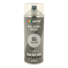 Spraymaling RAL 9006 Høj Glans Sølv Motip 07224 400ML