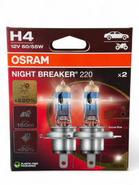 Osram Night Breaker 220 H4 +220% lys (2 stk.)