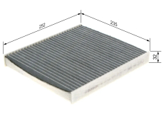 R2543 Pollenfilter aktivkulfilter Kabineluftfilter Bosch