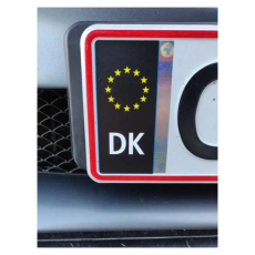 DK-skilt til nummerplade sort