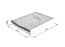 R2598 Pollenfilter aktivkulfilter Kabineluftfilter Bosch